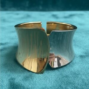 Chic Two-Tone Gold and Silver Bracelet